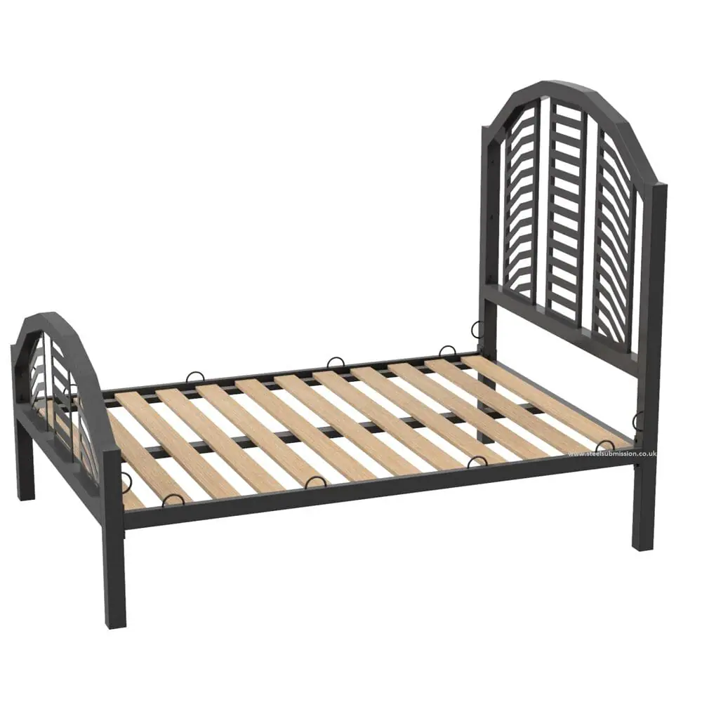 BDSM Bondage Bed Frame With Curved Headboard - Image 3