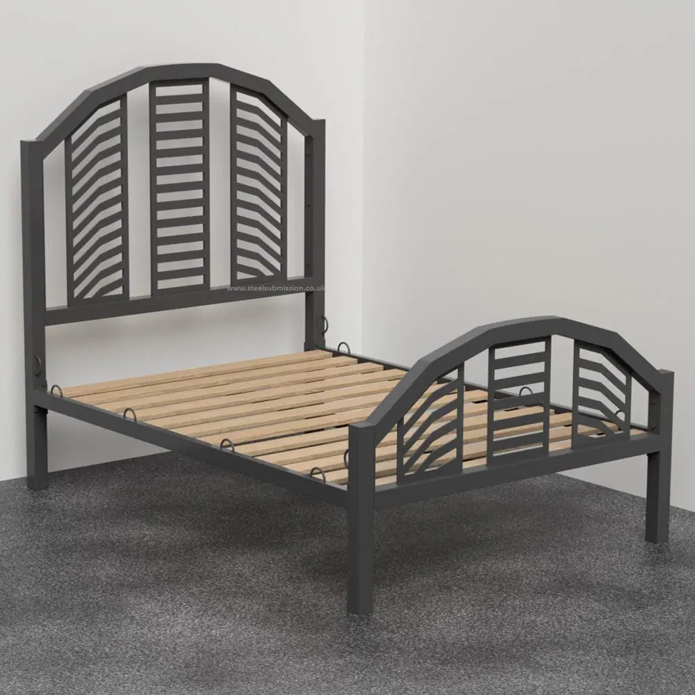 BDSM Bondage Bed Frame With Curved Headboard - Image 5