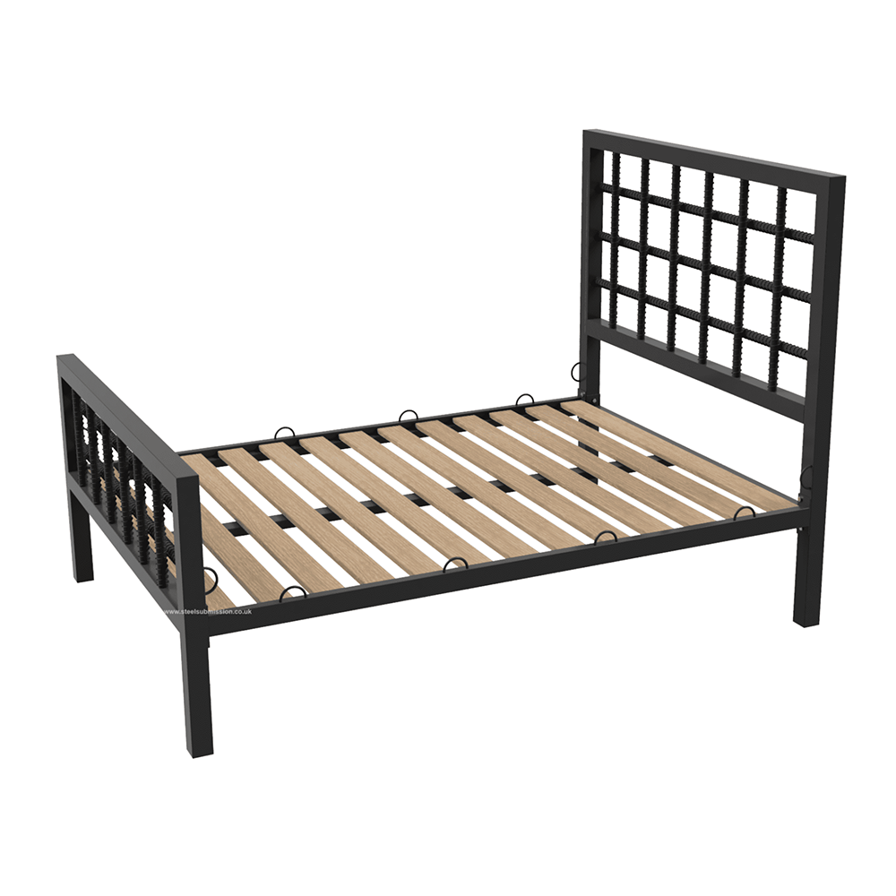 BDSM Bondage Bed Frame With Rebar Headboard - Image 4