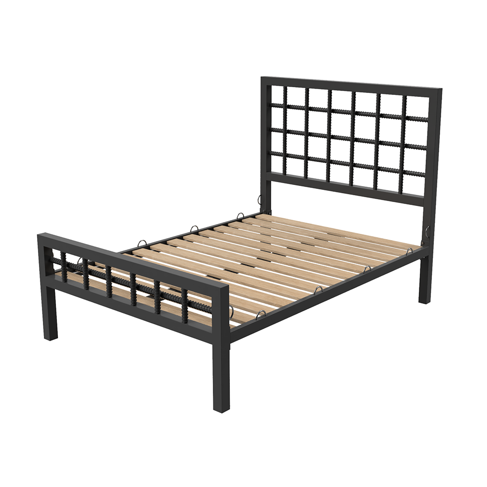 BDSM Bondage Bed Frame With Rebar Headboard