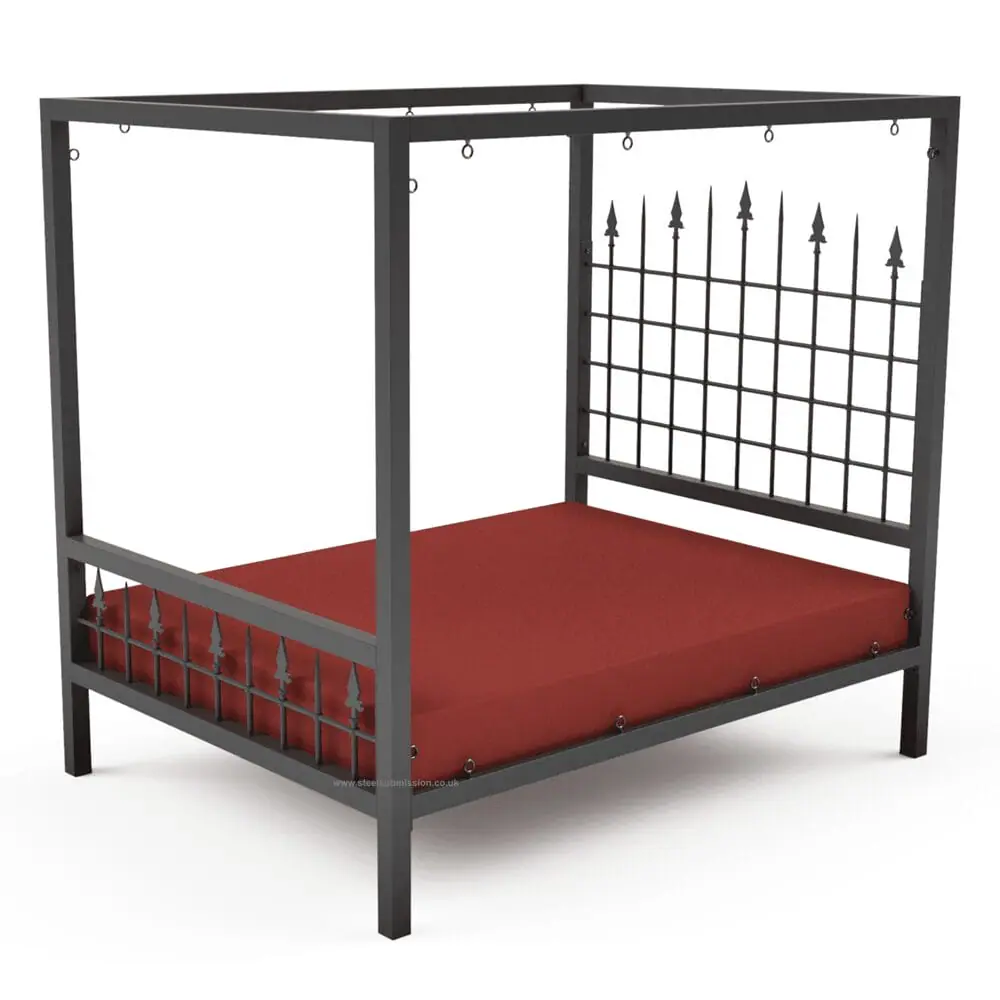 Four Poster Gothic Design BDSM Bondage Bed - Image 4