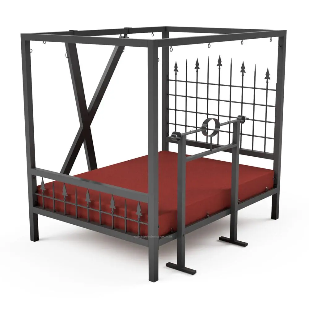 Four Poster Gothic Design BDSM Bondage Bed - Image 5