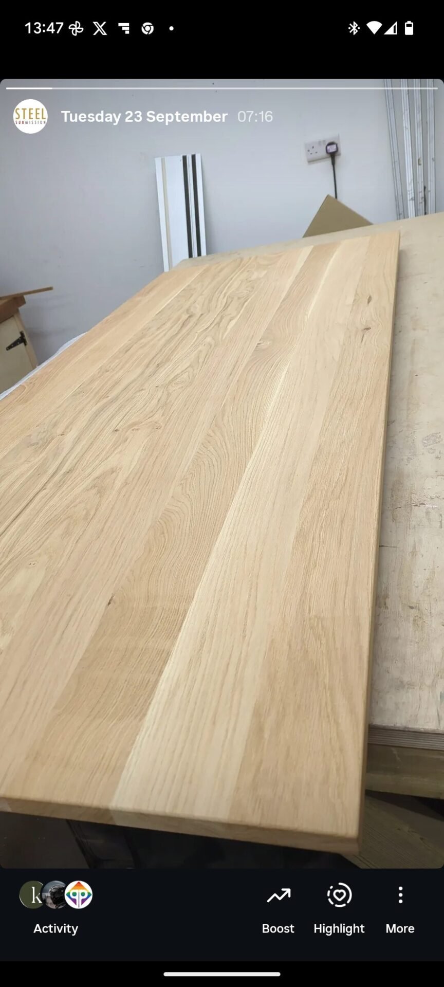 Oak Table Top for Bondage Table